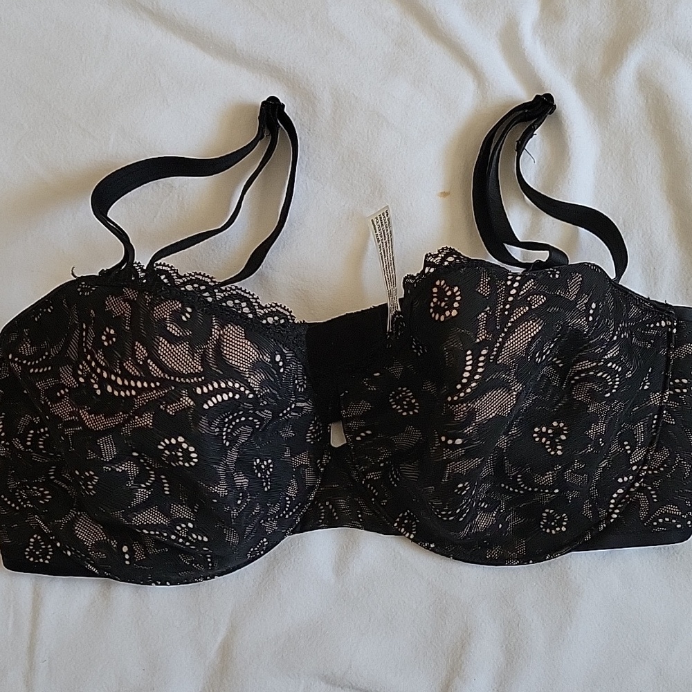 Soma Black Lace Bra 36D